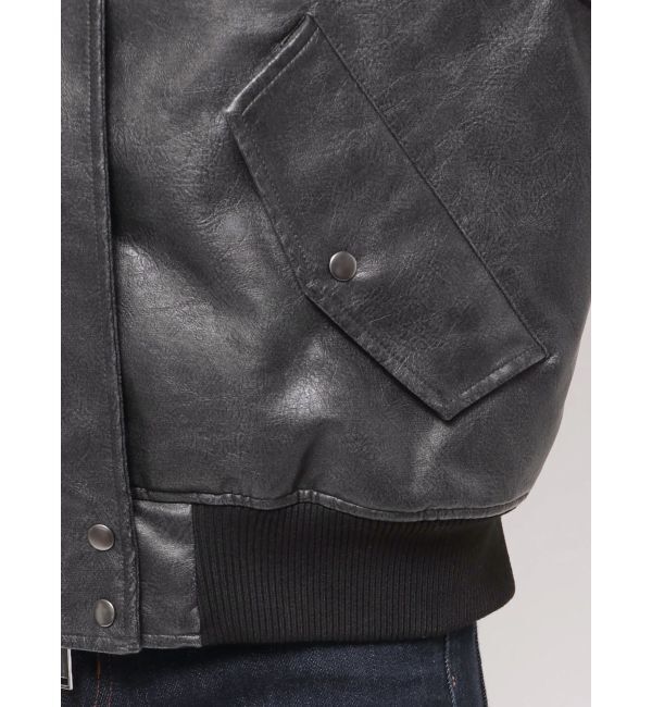 EMODA「ヴィンテージフェイクレザーブルゾン」|ブルゾン・スタジャン|