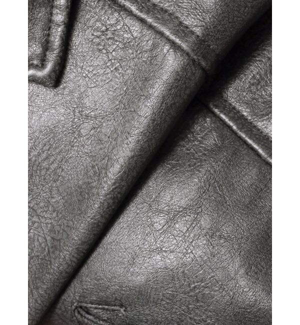 EMODA「ヴィンテージフェイクレザーブルゾン」|ブルゾン・スタジャン|