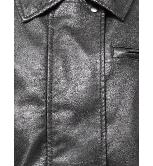 EMODA「ヴィンテージフェイクレザーブルゾン」|ブルゾン・スタジャン|