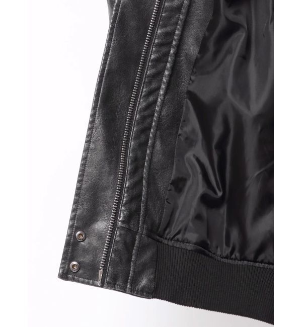 EMODA「ヴィンテージフェイクレザーブルゾン」|ブルゾン・スタジャン|