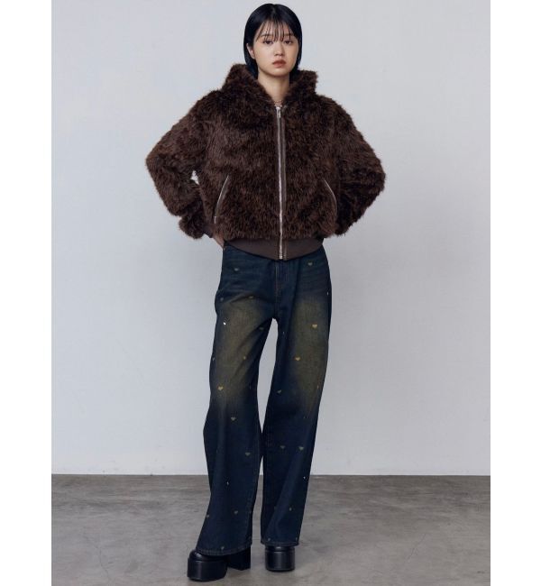 EMODA「フードフェイクファーブルゾン」|ブルゾン・スタジャン|