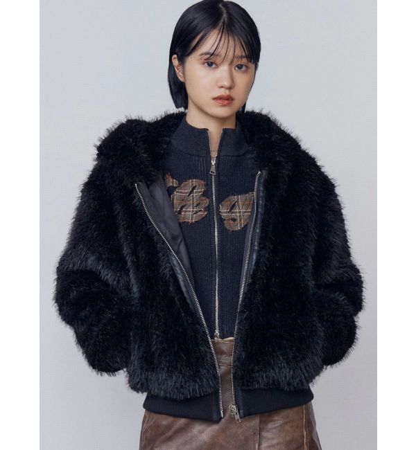 EMODA「フードフェイクファーブルゾン」|ブルゾン・スタジャン|