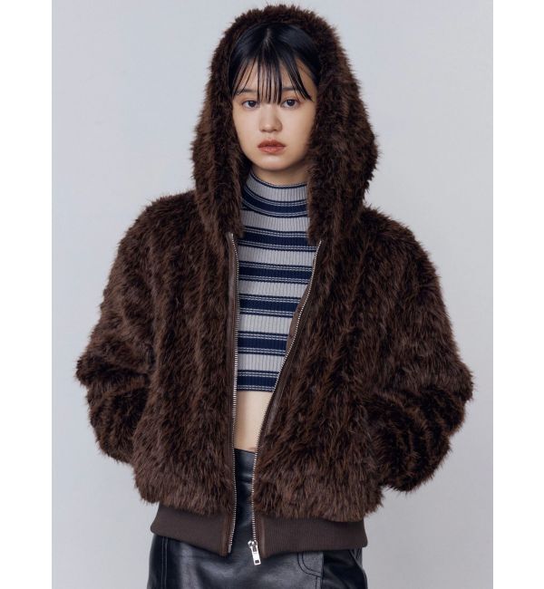 EMODA「フードフェイクファーブルゾン」|ブルゾン・スタジャン|