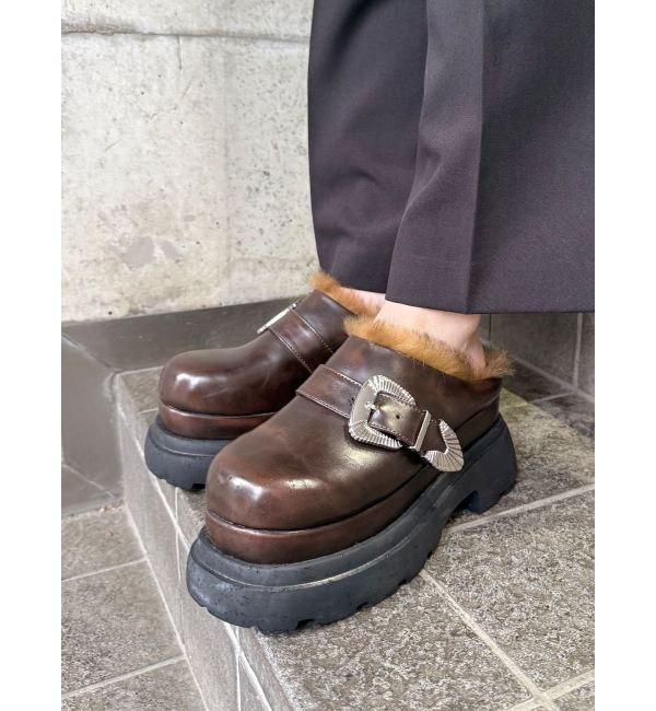 MURUA「インナーファーベルテッドクロッグス」|スリッポン|