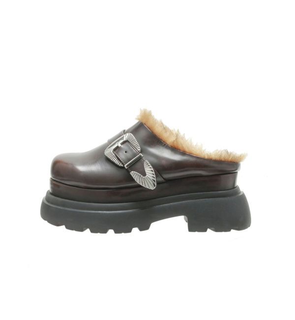 MURUA「インナーファーベルテッドクロッグス」|スリッポン|