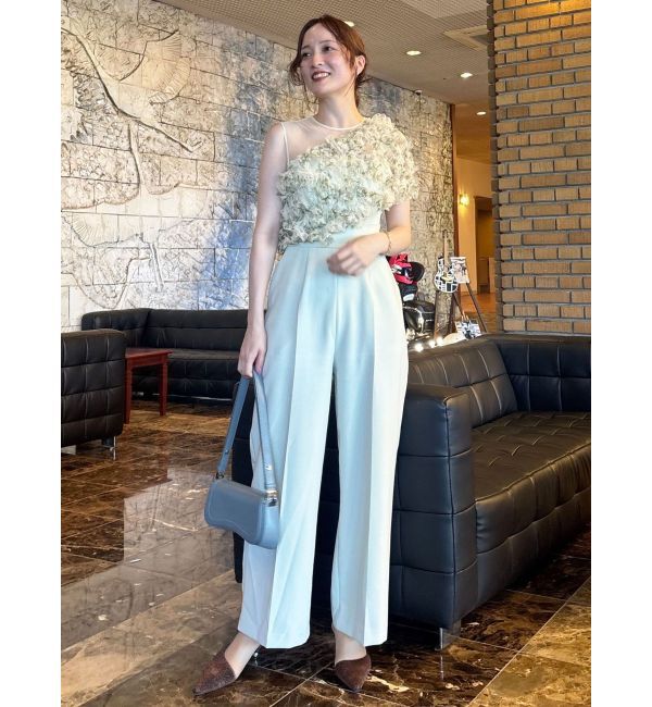 LAGUNAMOON「LADYチュールオフショルパンツドレス」|ワンピース|