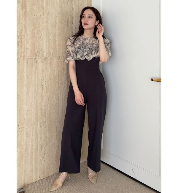 LAGUNAMOON「LADYチュールオフショルパンツドレス」|ワンピース|