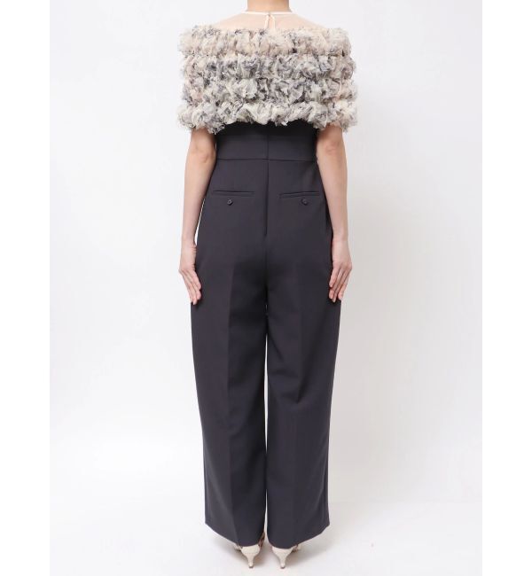 LAGUNAMOON「LADYチュールオフショルパンツドレス」|ワンピース|