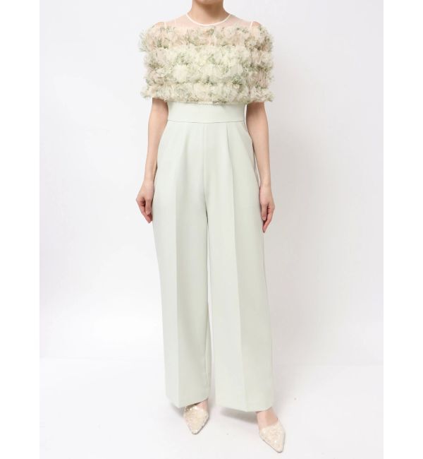 LAGUNAMOON「LADYチュールオフショルパンツドレス」|ワンピース|