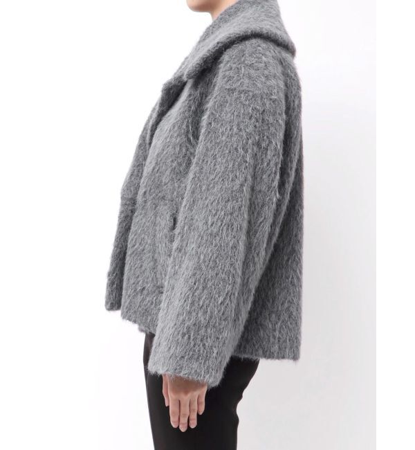 LAGUNAMOON「フェイクフェザーワイドカラーショートコート」|その他|
