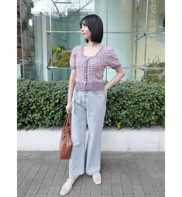 LAGUNAMOON「LMロゴセミワイドデニムパンツ」|デニム|