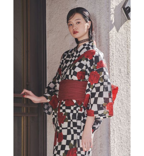 jouetie「【jouetieオリジナル】ローズチェッカーセパレート浴衣」|その他|