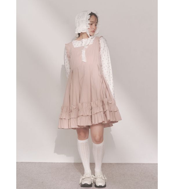 merry jenny「タックフリルミニワンピース」|ワンピース|