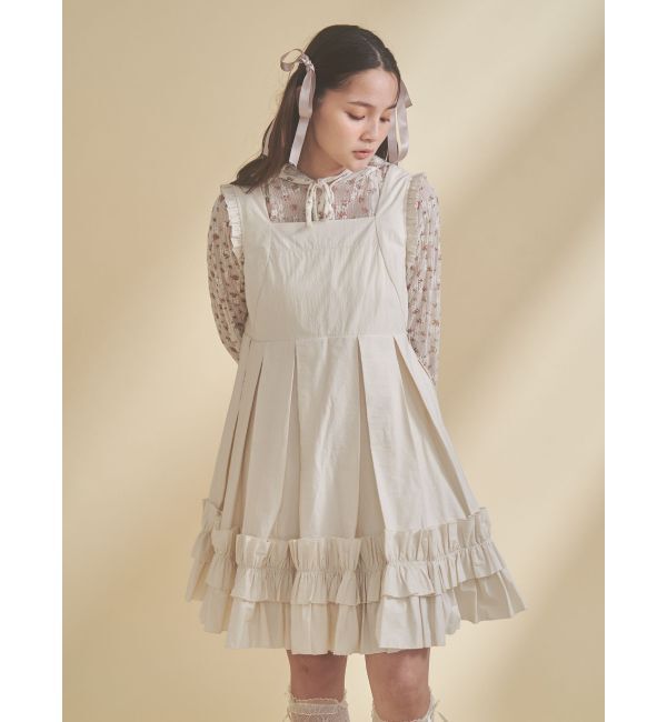 merry jenny「タックフリルミニワンピース」|ワンピース|