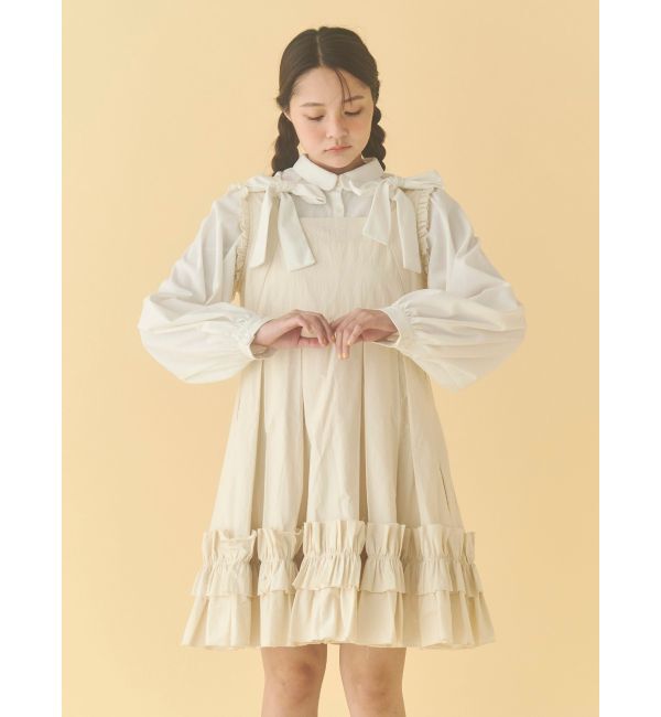 merry jenny「タックフリルミニワンピース」|ワンピース|