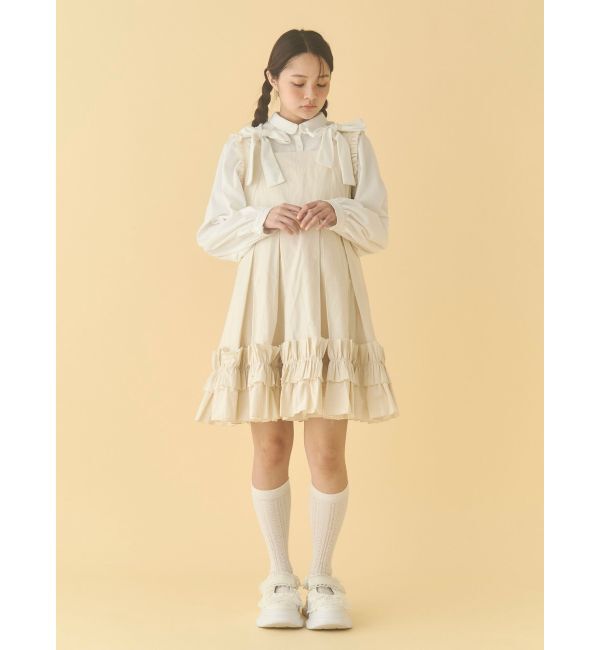merry jenny「タックフリルミニワンピース」|ワンピース|