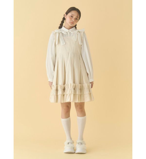merry jenny「タックフリルミニワンピース」|ワンピース|