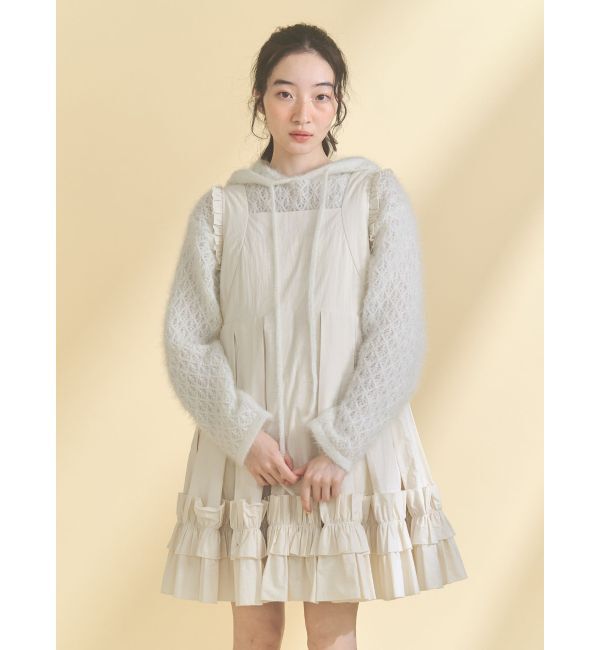 merry jenny「タックフリルミニワンピース」|ワンピース|