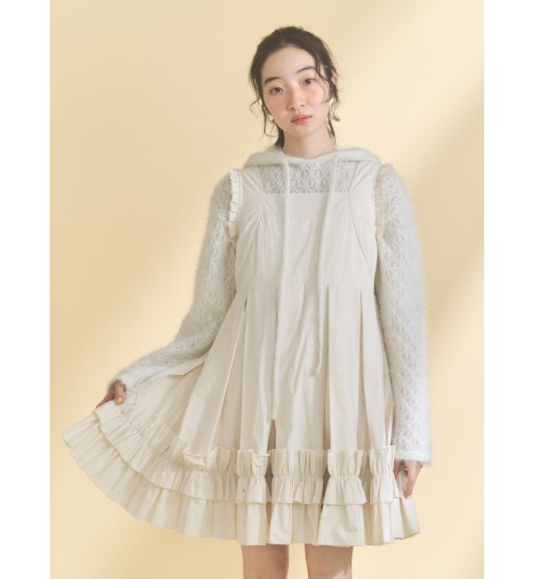 merry jenny「タックフリルミニワンピース」|ワンピース|