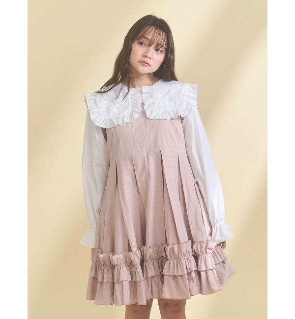 merry jenny「タックフリルミニワンピース」|ワンピース|