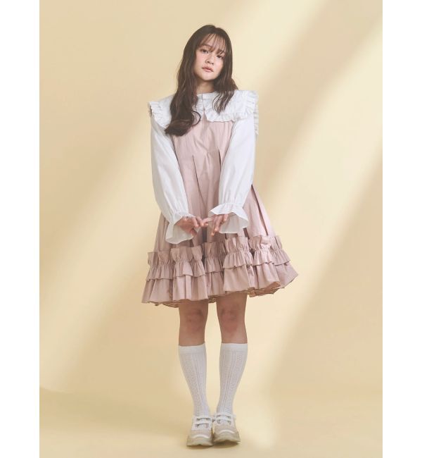 merry jenny「タックフリルミニワンピース」|ワンピース|