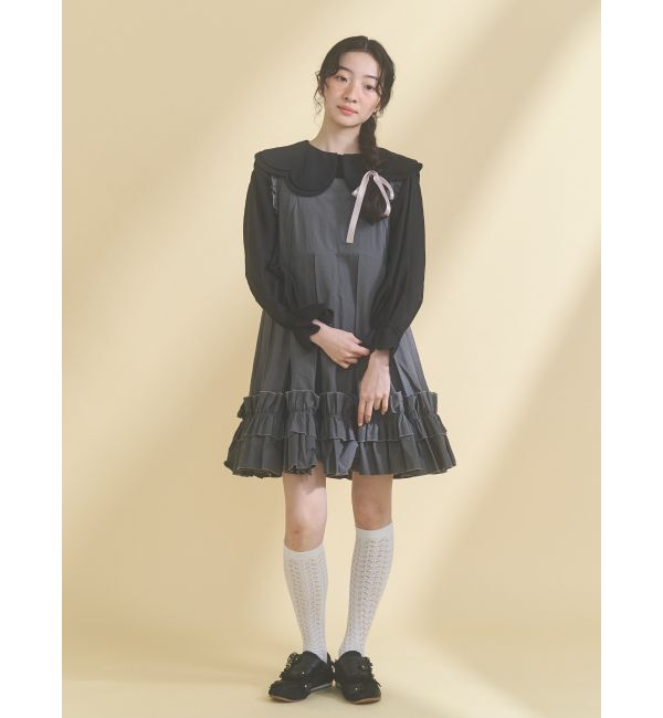 merry jenny「タックフリルミニワンピース」|ワンピース|