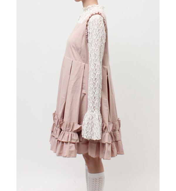 merry jenny「タックフリルミニワンピース」|ワンピース|