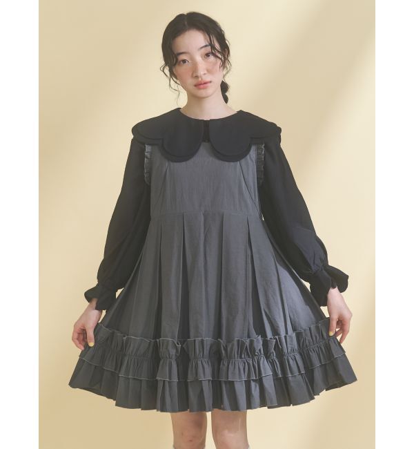 merry jenny「タックフリルミニワンピース」|ワンピース|