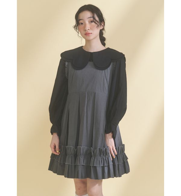 merry jenny「タックフリルミニワンピース」|ワンピース|