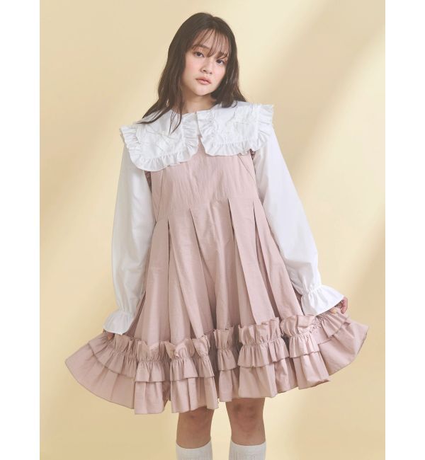 merry jenny「タックフリルミニワンピース」|ワンピース|