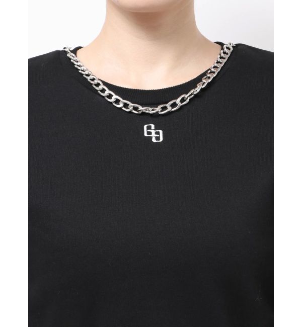 GYDA「SIDE OPEN CHAIN GGスウェットワンピース」|ワンピース|