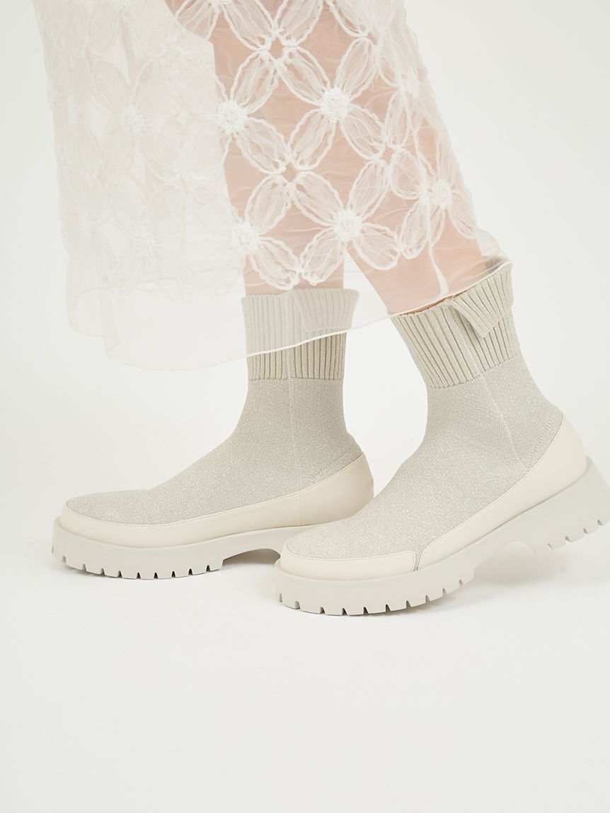 emmi atelier「ecoニットブーツ」|ショートブーツ|SLV