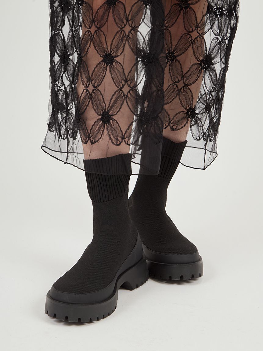 emmi atelier「ecoニットブーツ」|ショートブーツ|