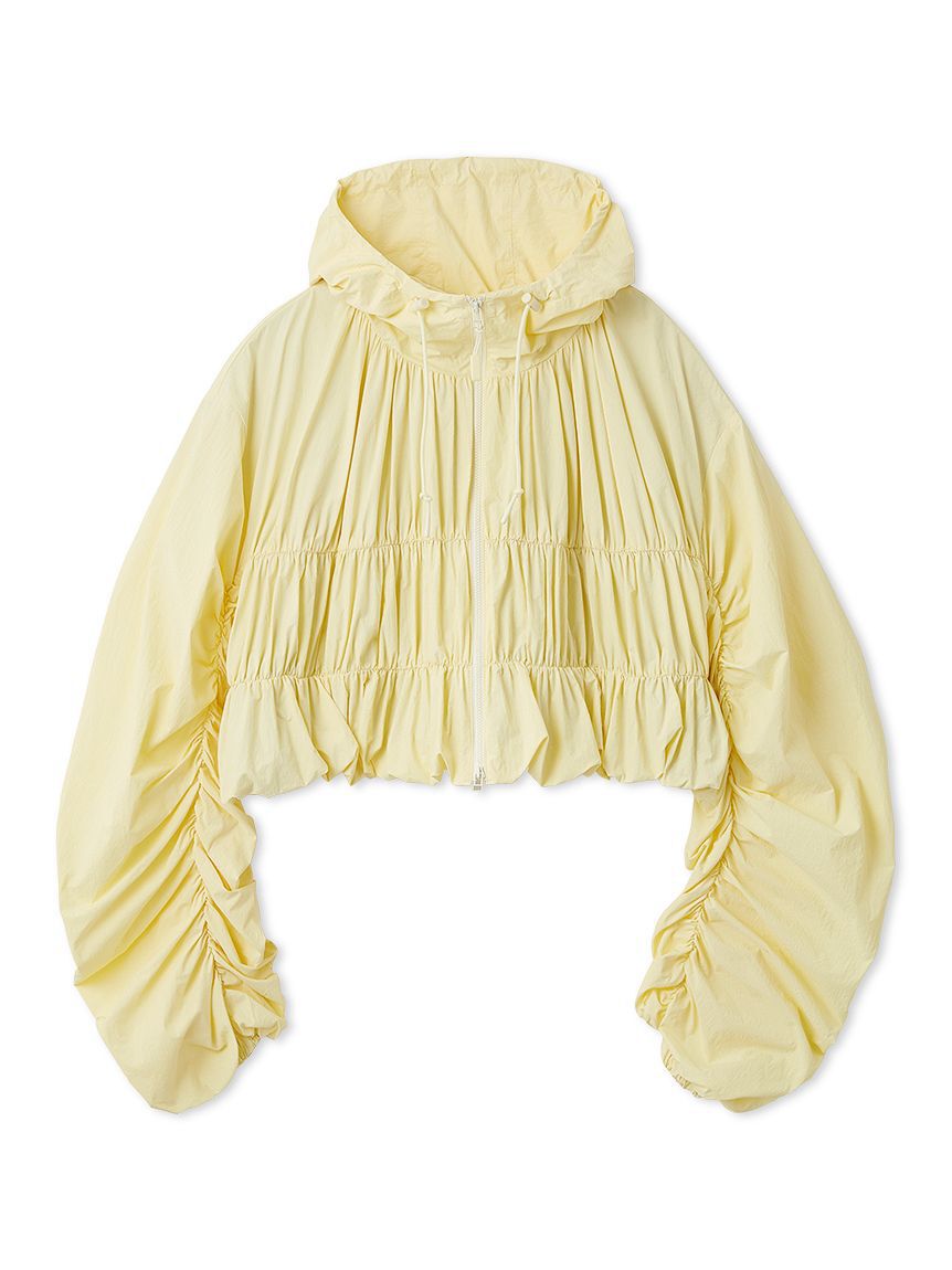 emmi atelier「【Movique】シャーリングブルゾン/撥水/UVカット/接触冷感」|ブルゾン・スタジャン|