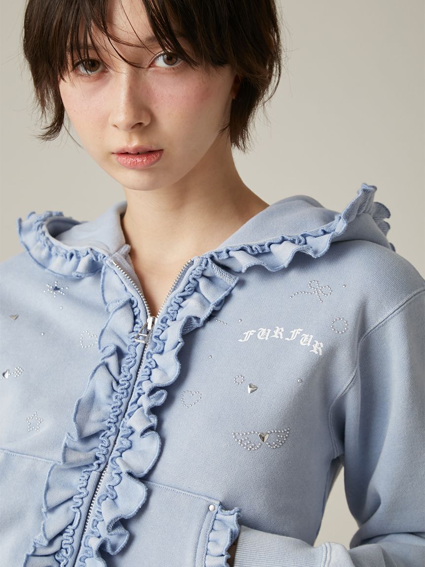 FURFUR「フリルジップアップフーディー」|パーカー|