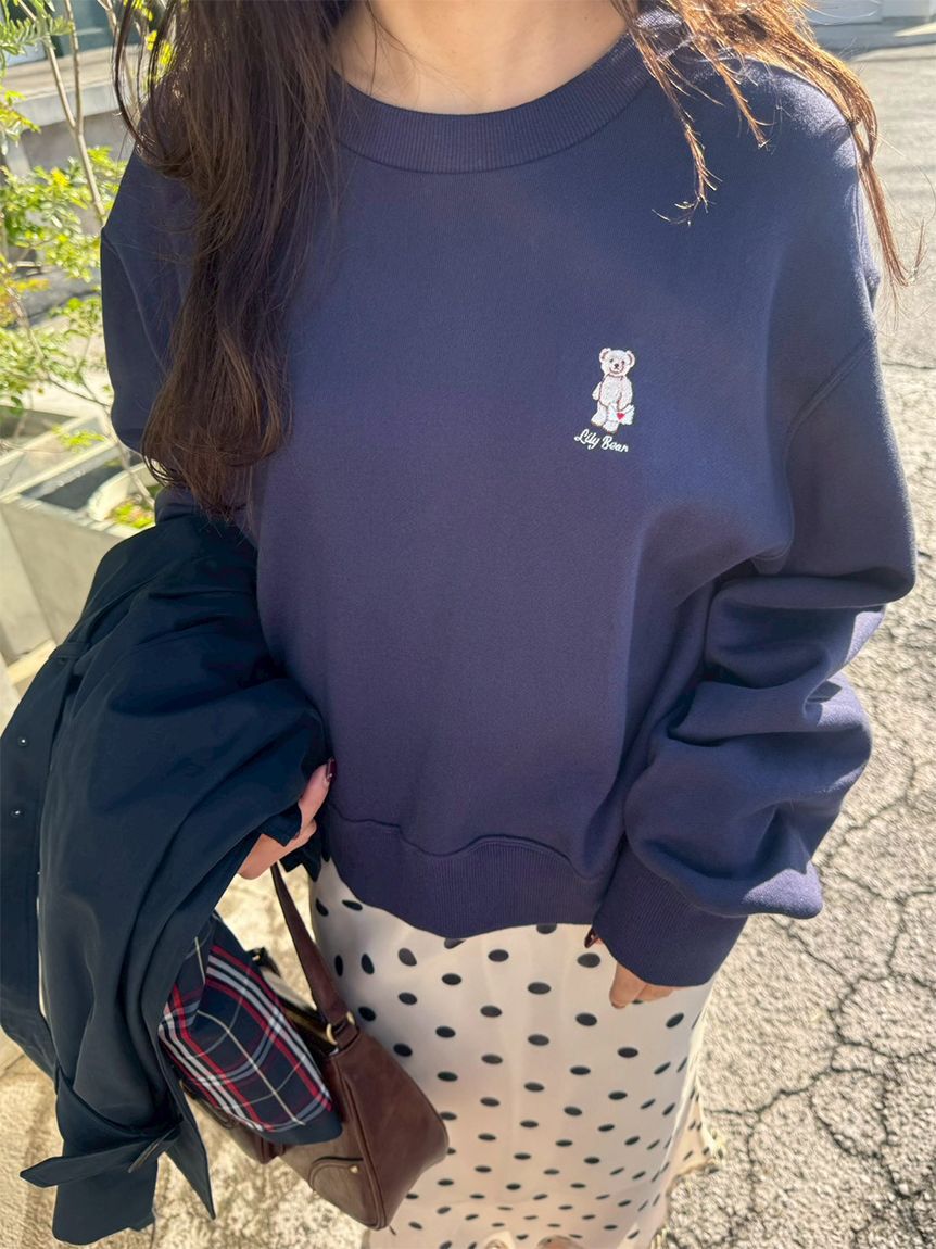 LILY BROWN「Lily Bearラブレターモチーフスウェット」|スウェット・ジャージ|NVY