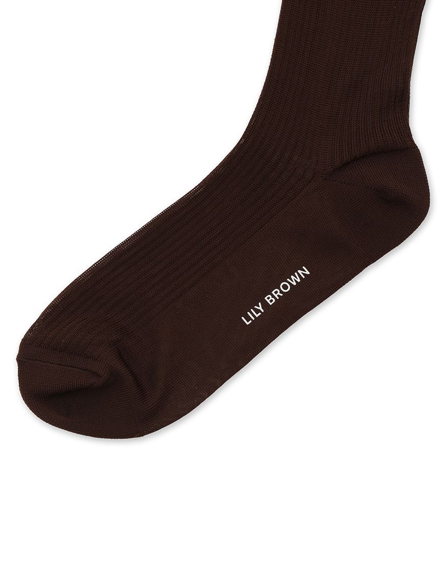LILY BROWN「シアーリブハイソックス」|ソックス|