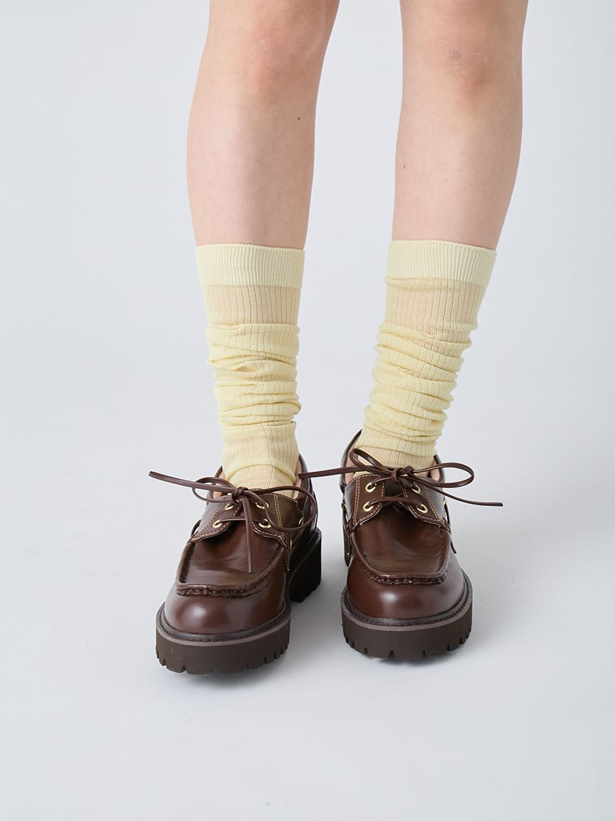 LILY BROWN「シアーリブハイソックス」|ソックス|