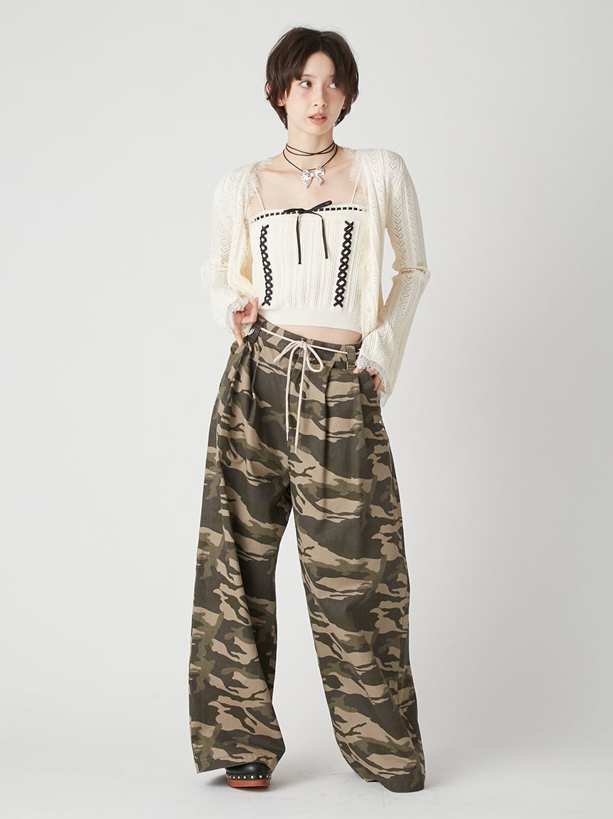 LILY BROWN「2タックワイドパンツ」|チノ|