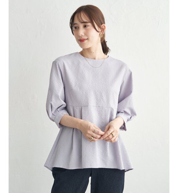 ikka「サッカーペプラムブラウス」|シャツ・ブラウス|