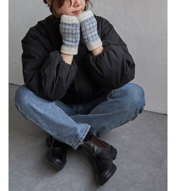 Lbc with Life「ジャガード指手先ファーニット」|手袋|