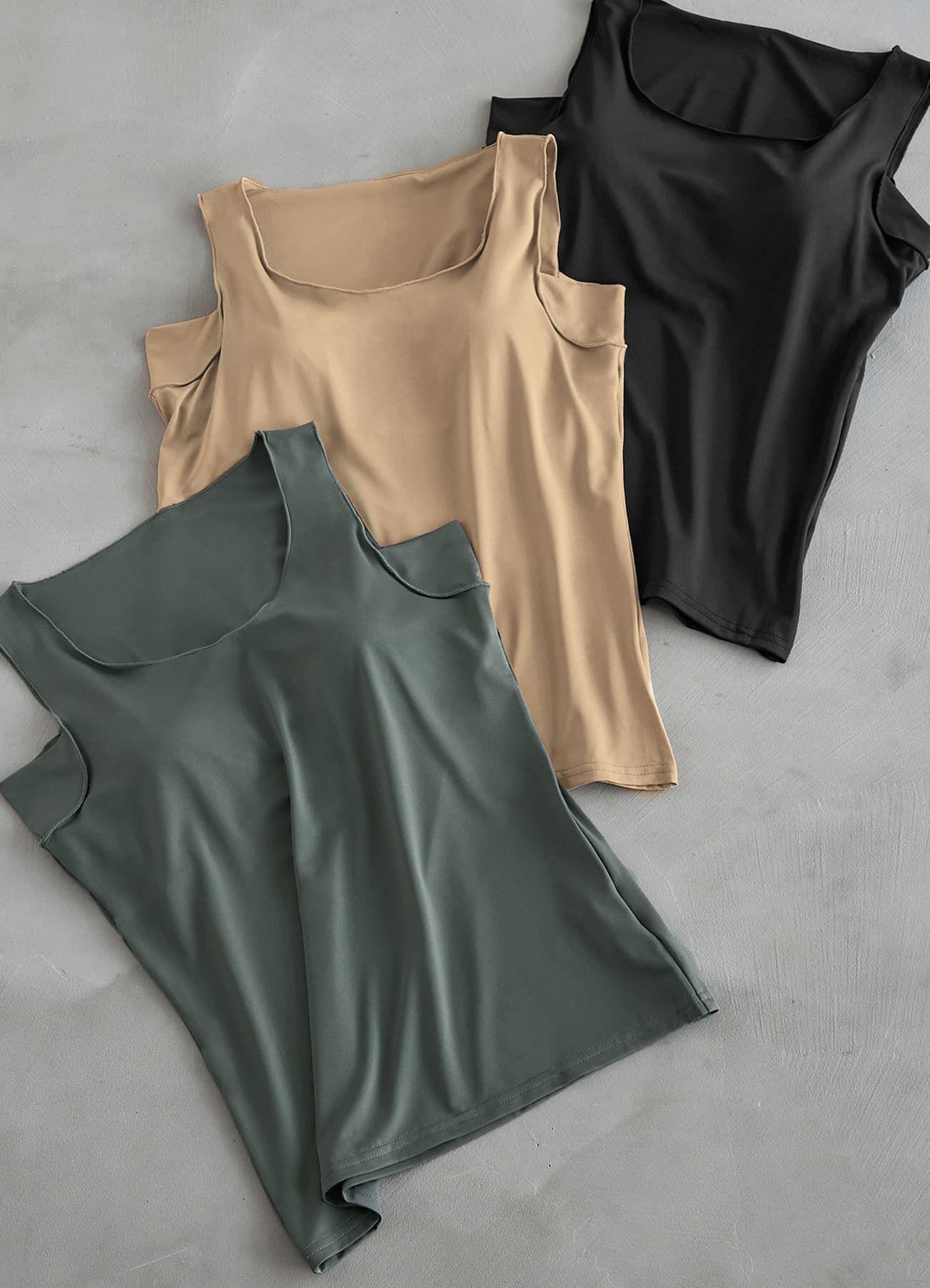 STYLE DELI「ワキ汗取りカップ付きインナータンクトップ／ハイバック」|インナー|