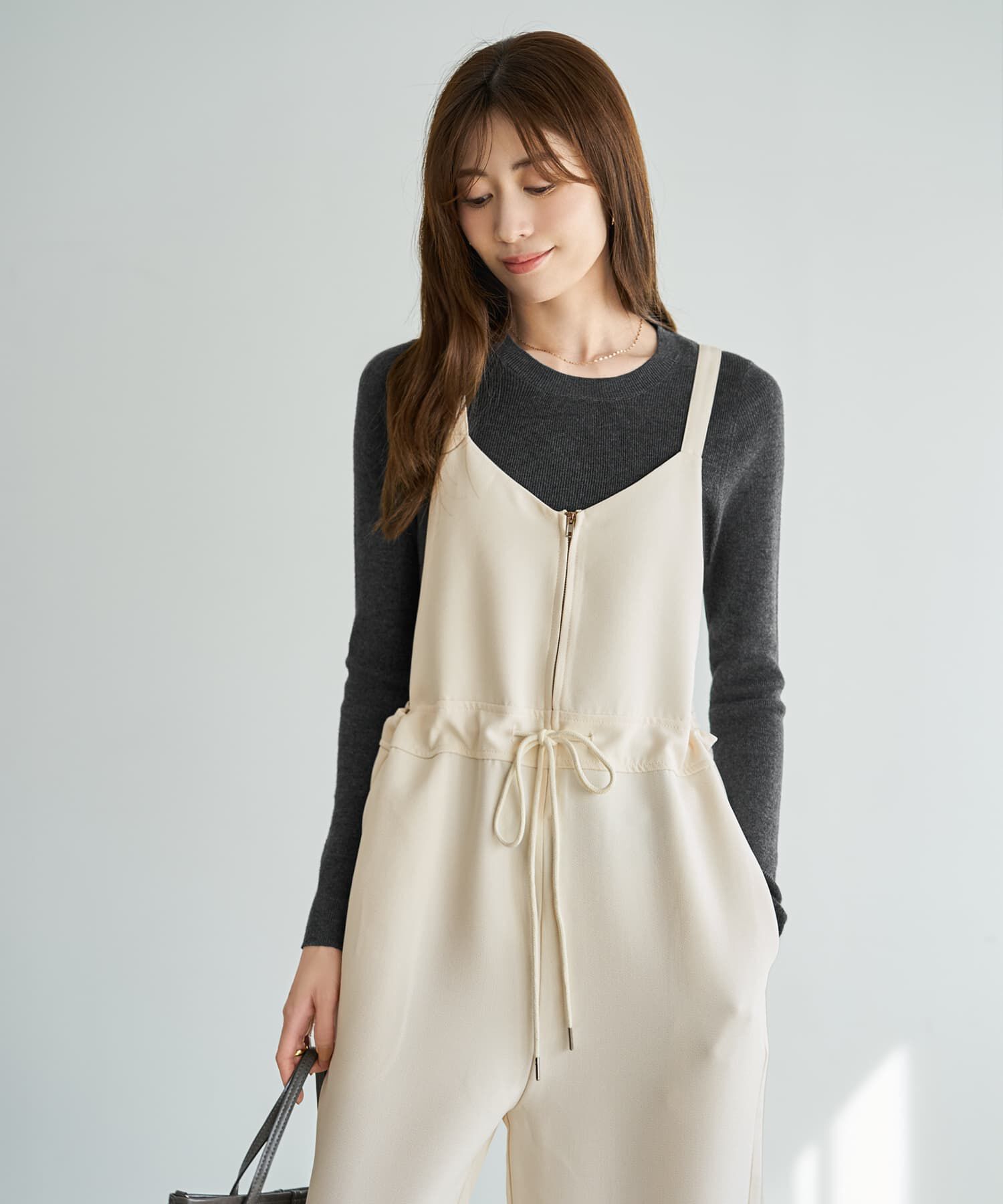 STYLE DELI「フロントVライン厚地ツイルサロペット」|その他|