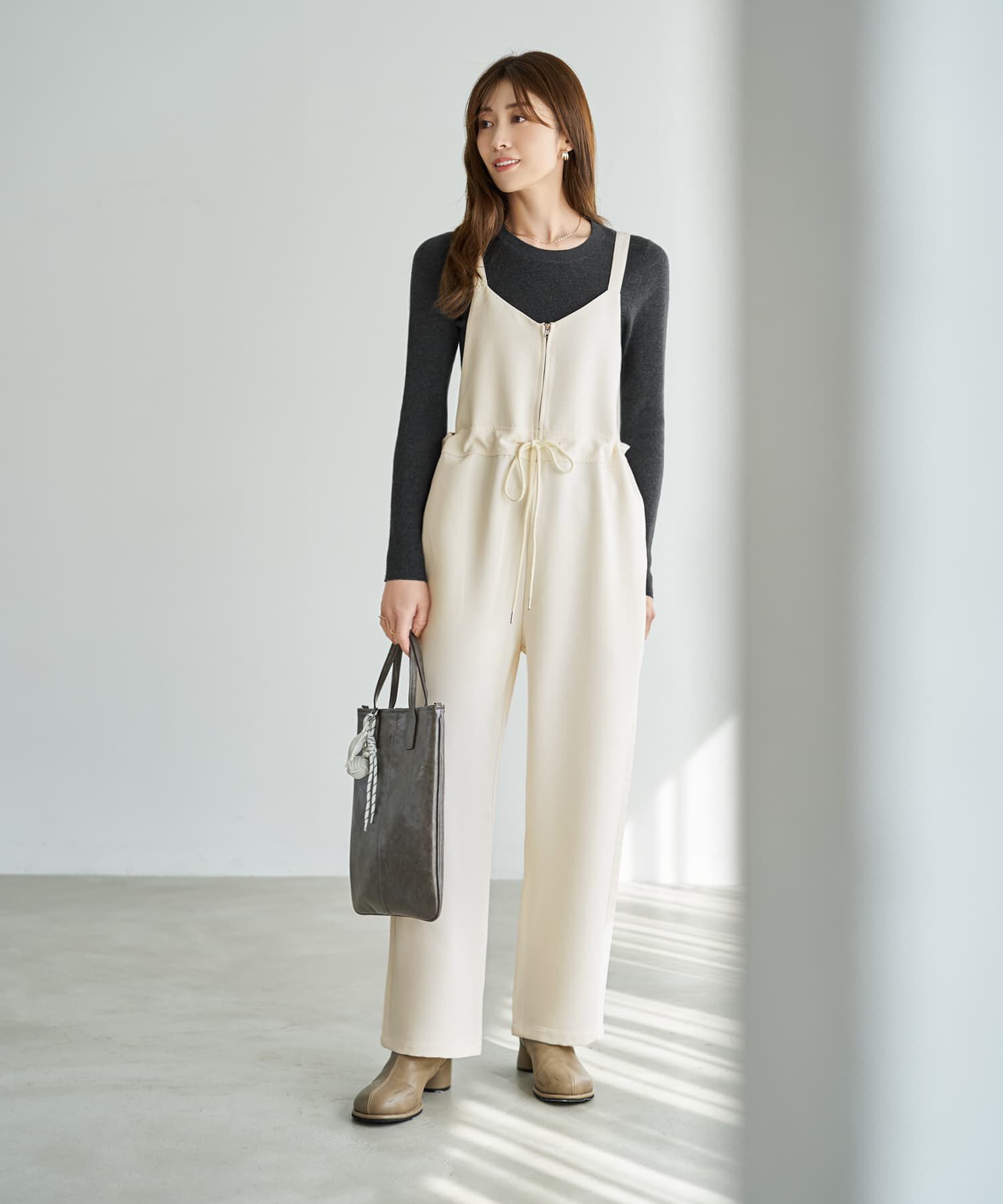 STYLE DELI「フロントVライン厚地ツイルサロペット」|その他|