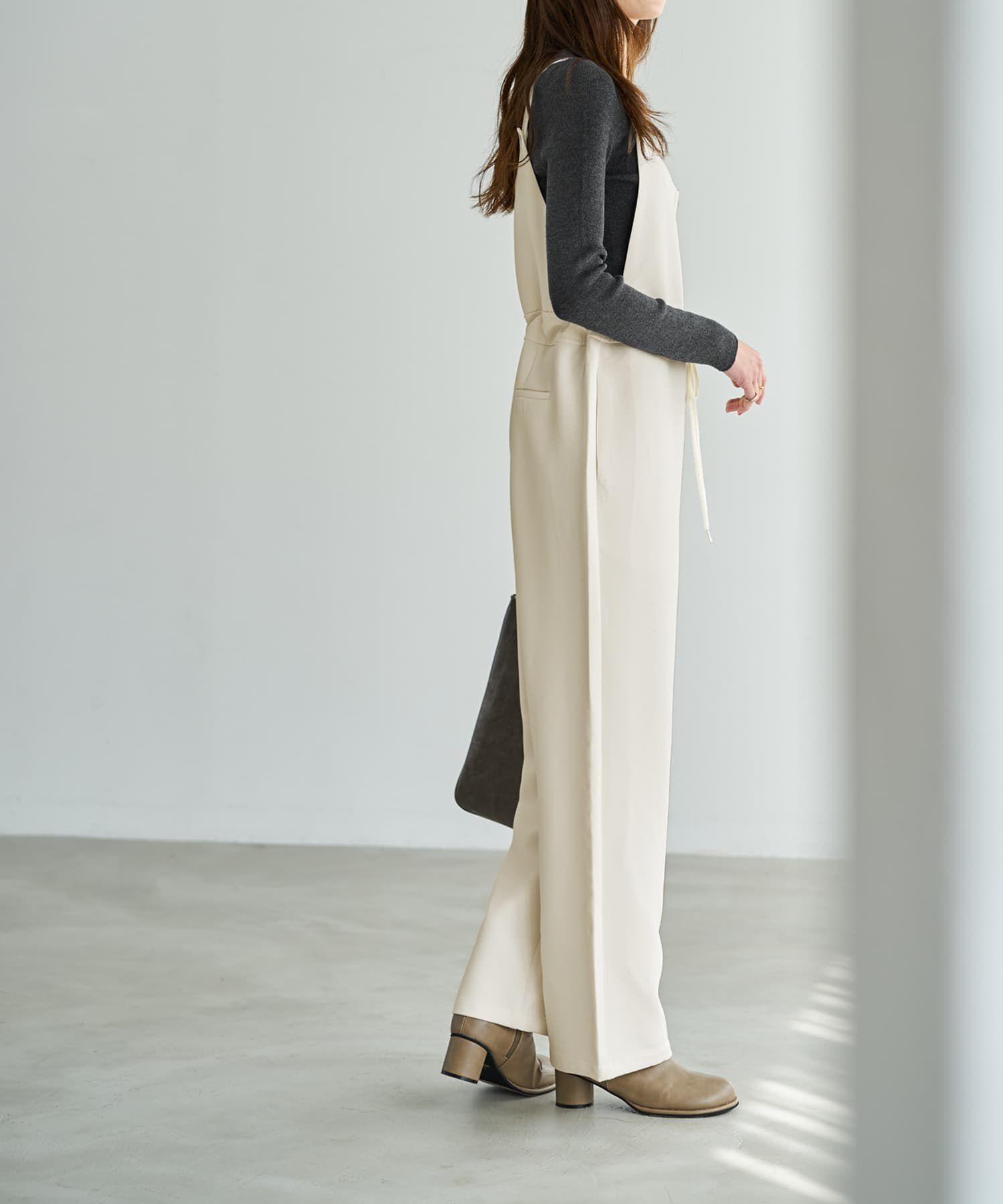 STYLE DELI「フロントVライン厚地ツイルサロペット」|その他|