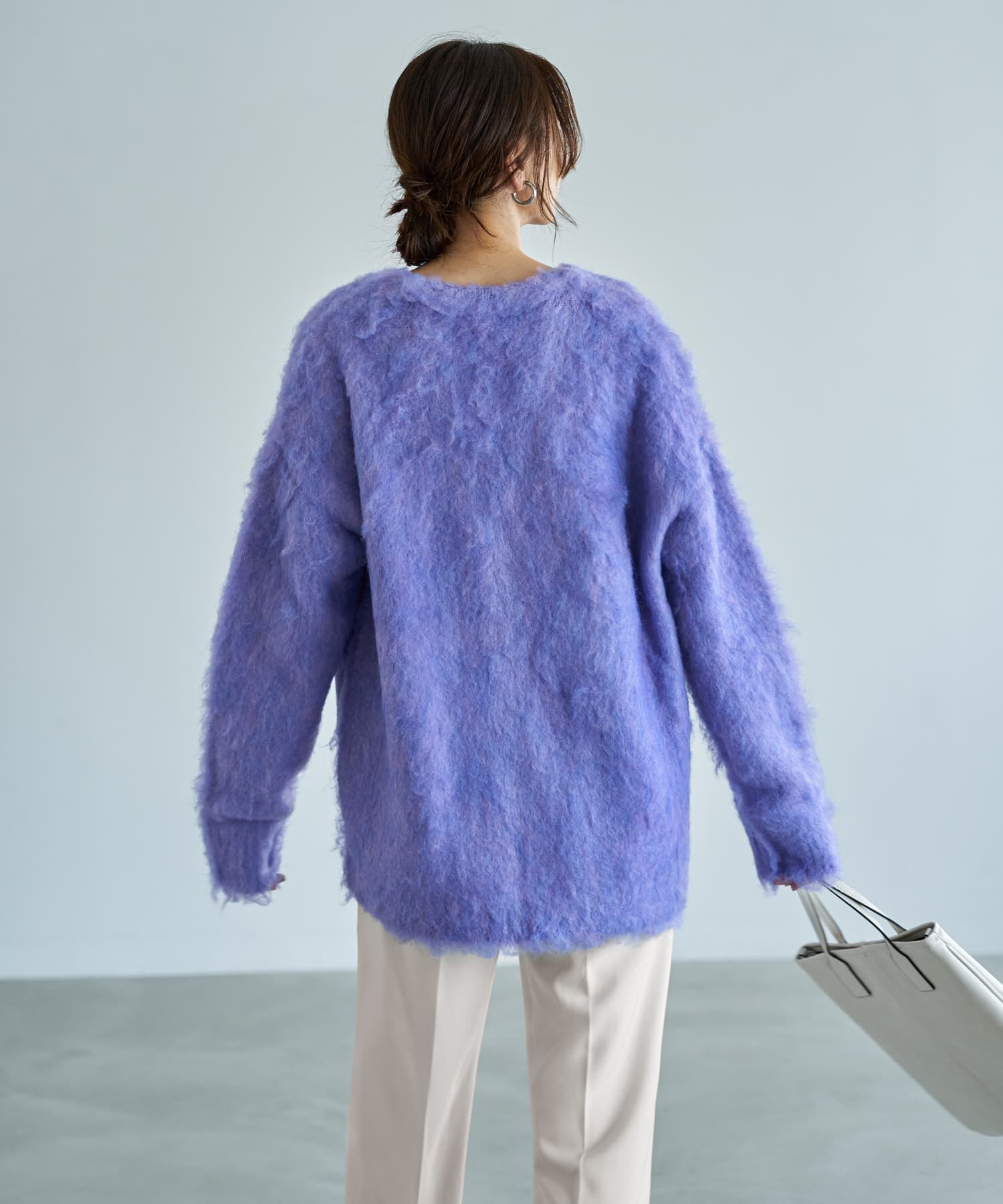 STYLE DELI「【LUXE】毛起こしブークレポケットカーディガン」|ニット・セーター|