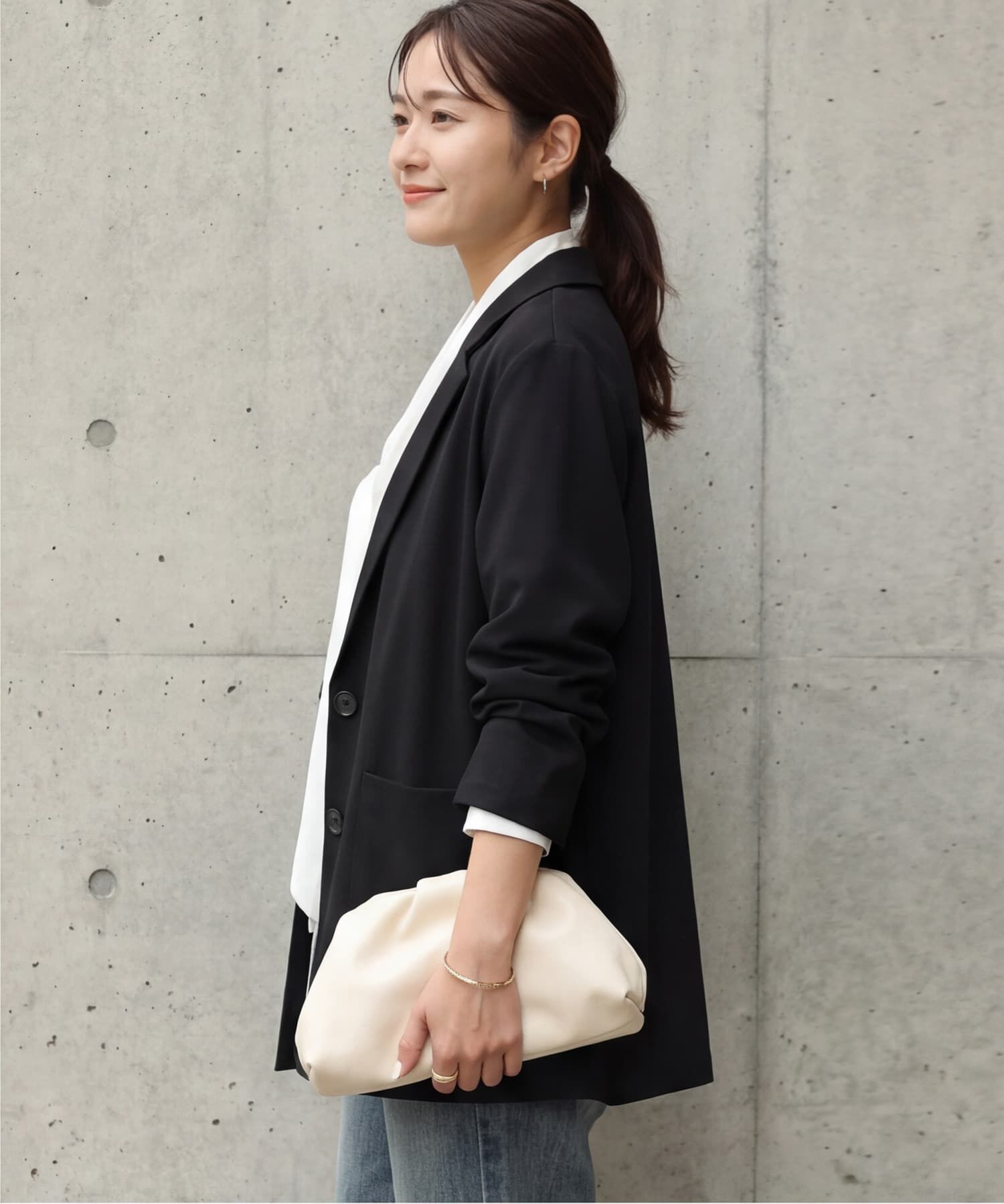 STYLE DELI「ブラウス生地のしなやかテーラードジャケット」|テーラードジャケット|