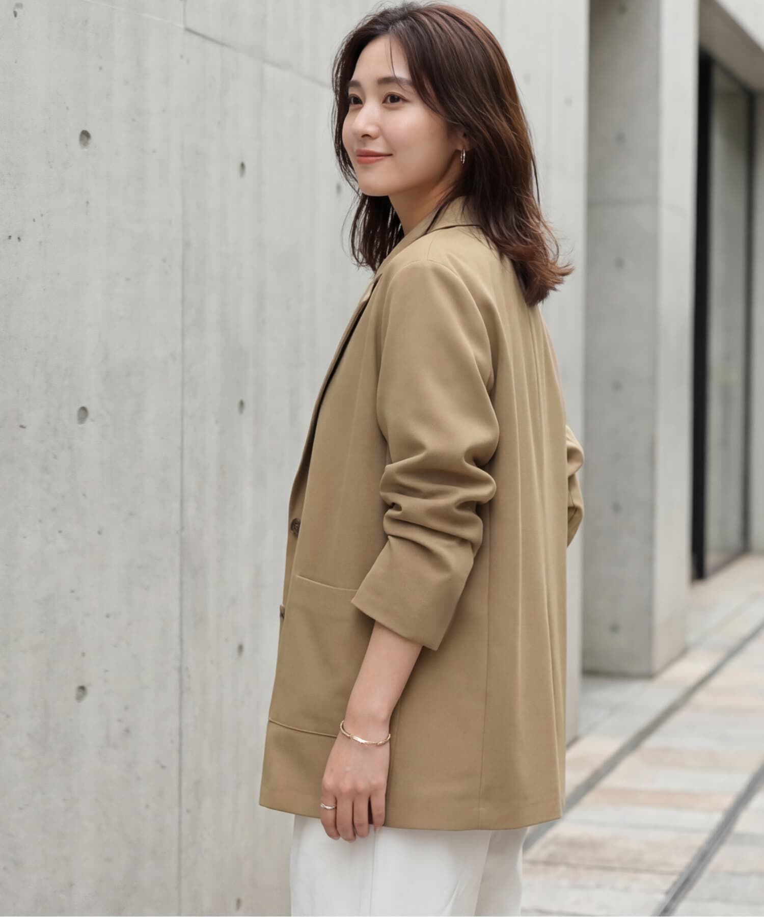 STYLE DELI「ブラウス生地のしなやかテーラードジャケット」|テーラードジャケット|