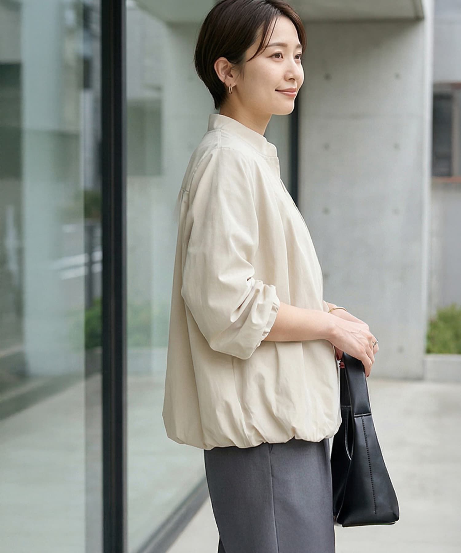 STYLE DELI「ブルゾン風タックジャケット」|ブルゾン・スタジャン|