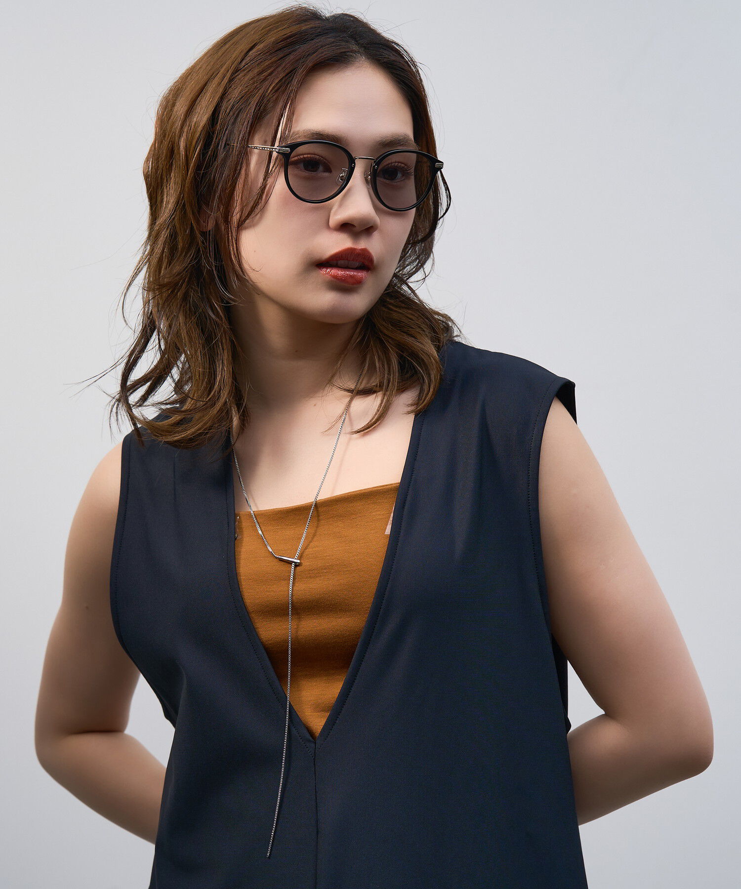  「Zoff | UNITED ARROWS ボストン型 サングラス クリアフレーム UVカット ズレ防止 ユナイテッドアローズ」|サングラス|